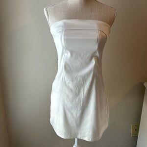 Sky to Moon Cream Strapless Mini Dress- Size Large